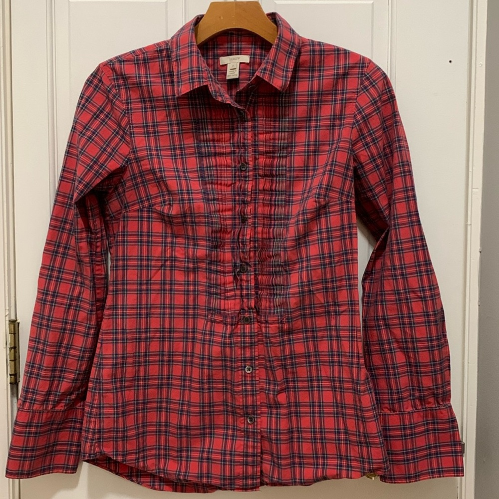 JCrew Plaid Tux Shirt🤵‍♀️❤️✨